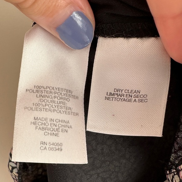 Nine West Floral Button Down Blouse, Multicolor Ribbon Tie Top, Size 6 - Picture 11 of 16